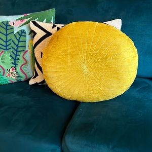 Urban Outfitters Gold Velvet Throw Pillow